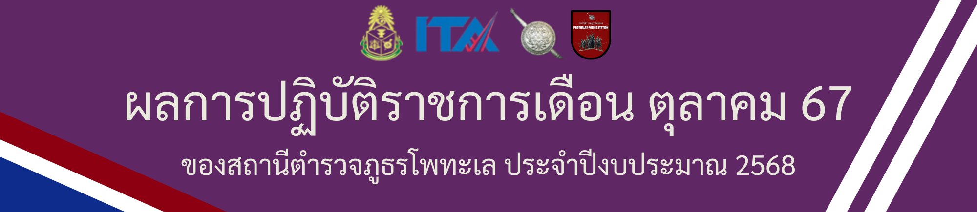 ผลการปฏิบัติราชการเดือน ตุลาคม 67